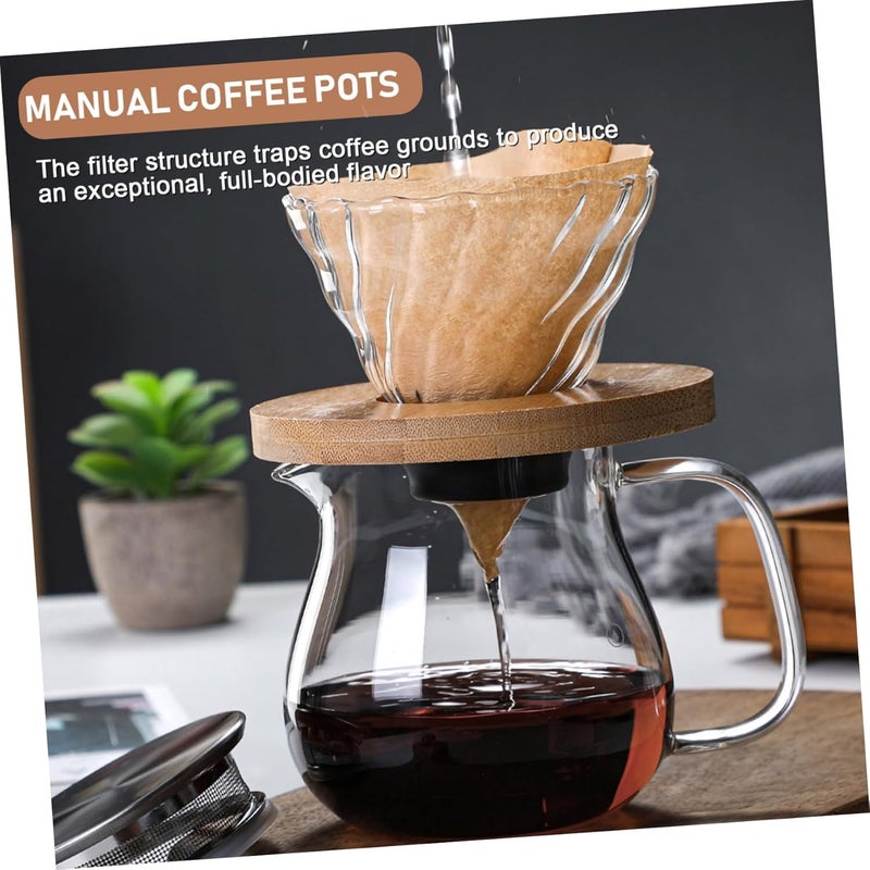 1pc Manual Coffee Maker Pot Scale Glass Stainless Pot for Home Office Brewing Accurate Measurement for Espresso - Image 3