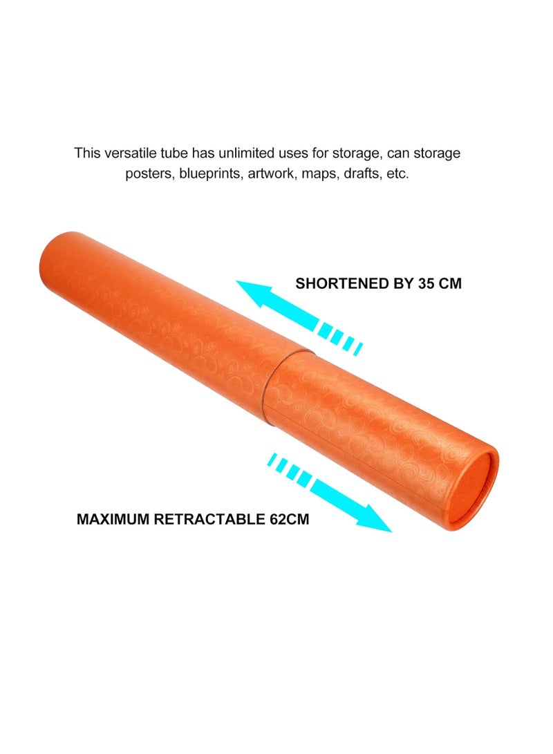 Milisten Milisten Poster Tube Portable Expandable Blueprint Drafting Document Art Storage Hard Tube Calligraphy Painting Tubes Paper Drawing Mailing Tubes - Image 2