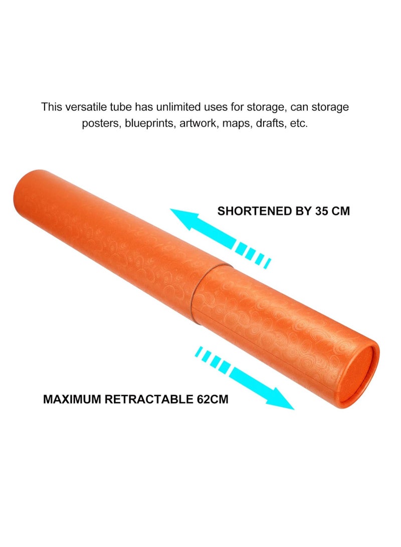 Milisten Milisten Poster Tube Portable Expandable Blueprint Drafting Document Art Storage Hard Tube Calligraphy Painting Tubes Paper Drawing Mailing Tubes - Image 4