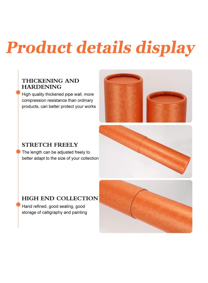 Milisten Milisten Poster Tube Portable Expandable Blueprint Drafting Document Art Storage Hard Tube Calligraphy Painting Tubes Paper Drawing Mailing Tubes - Image 5