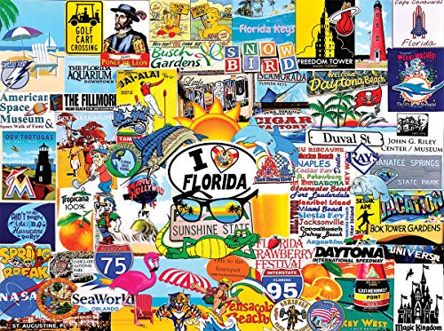 White Mountain Puzzles I Love Florida 1000 Piece Jigsaw Puzzle - Image 1