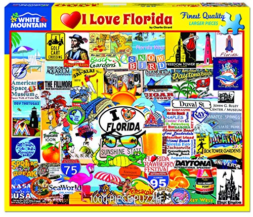 White Mountain Puzzles I Love Florida 1000 Piece Jigsaw Puzzle - Image 5