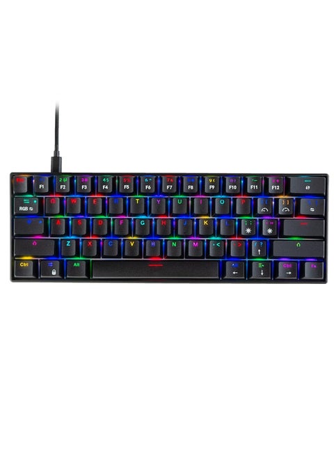 CB-GK-21 Themis 61 Key Mechanical Per Key RGB Gaming Keyboard with Outemu Blue Switches & Software (Black, USB-A Connectivity) | Adjustable Backlight | Lighting Effects | Gaming Keyboards