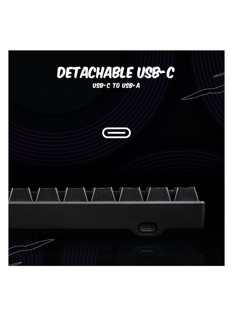 Cosmic Byte - CB-GK-21 Themis 61 Key Mechanical Per Key RGB Gaming Keyboard with Outemu Blue Switches & Software (Black, USB-A Connectivity) | Adjustable Backlight | Lighting Effects | Gaming Keyboards - Image 1