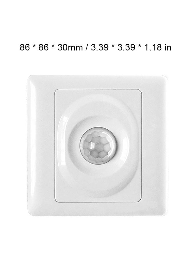 Automatic Infrared PIR Body Motion Sensor Switch Wall-Mounted LED Light Switch White 0.08kg - Image 5
