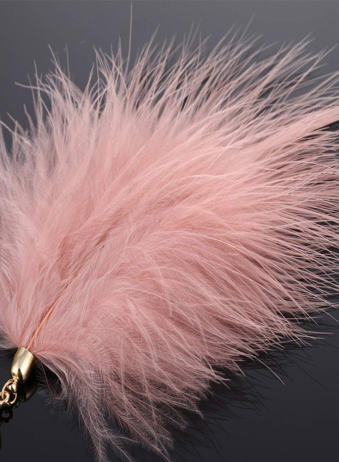 FORUBUS Elegant Feather Earrings for Women Nature Stone Feather Fringe Dangle Earrings Bohemian Style Jewelry-white - Image 4