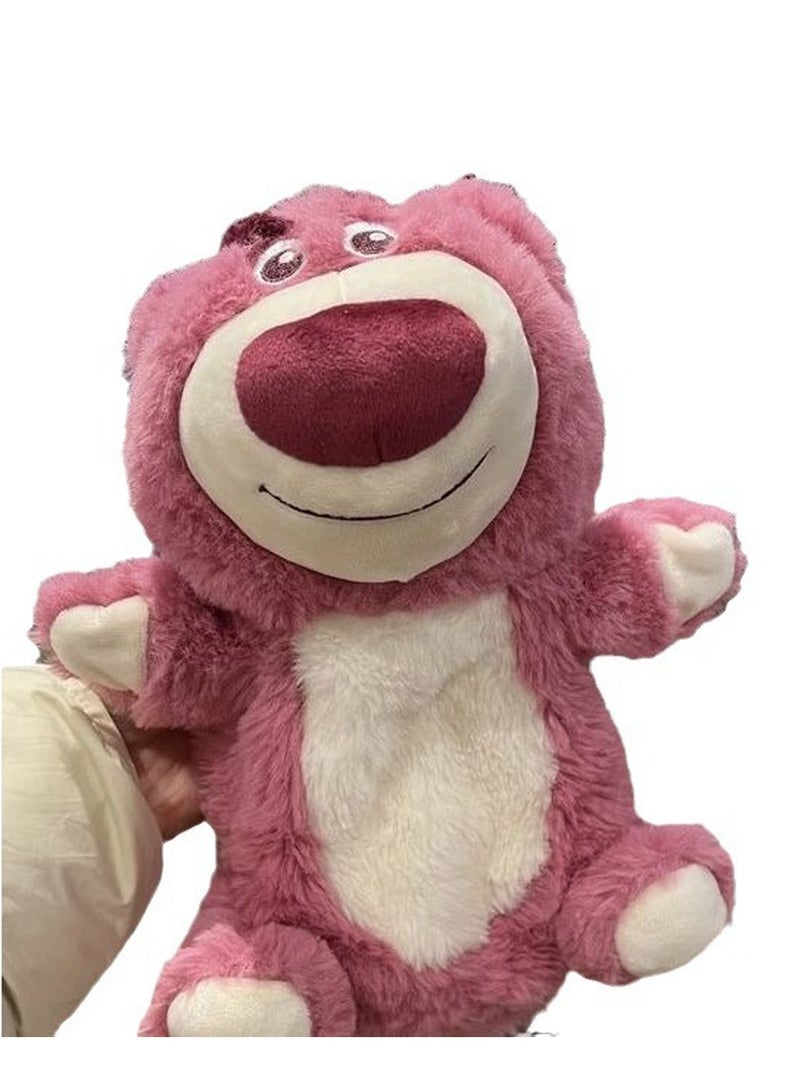Strawberry Furry Bear Pencil Case: Large capacity pencil case with strawberry furry bear design, perfect for students. This Japanese style pencil case combines functionality with feminine charm.