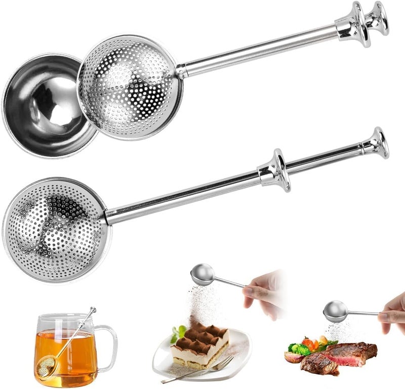 Professional Stainless Steel Herb Filter with Strong Pressure Clip & Ultra Fine Mesh, Suitable for Hot Drinks, Spices, Condiments, Corrosion Resistant, Easy to Use and Clean - Image 1