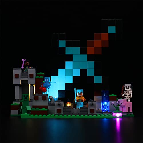 VONADO Light Kit Compatible with Lego Minecraft The Sword Outpost 21244 DIY Lighting Compatible with Lego Minecraft Sets 21244 NO Model Creative Decor Light ONLY Lights - Image 1