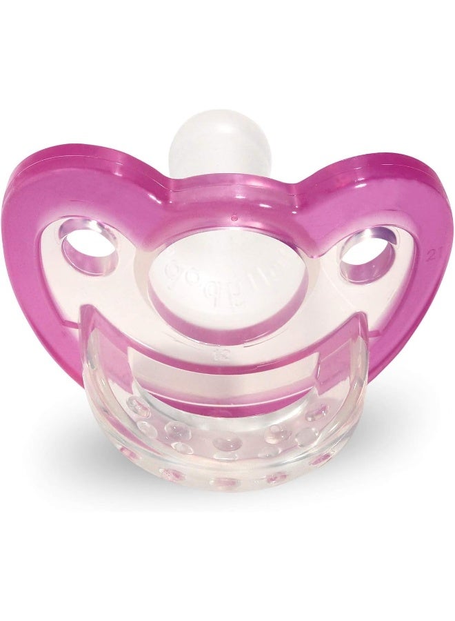 RaZbaby Jollypop Pacifier for Newborns & Up, USA Made, Natural Shaped Orthodontic Binky, Lovingly Shared in NICUs & Hospitals Worldwide, Medical-Grade 100% BPA-Free - 0-3 Months, 2 Pack - Pink - Image 4
