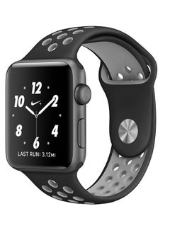Sport Silicone Replacement Band For Apple Watch Series 44/45 mm Grey/Black