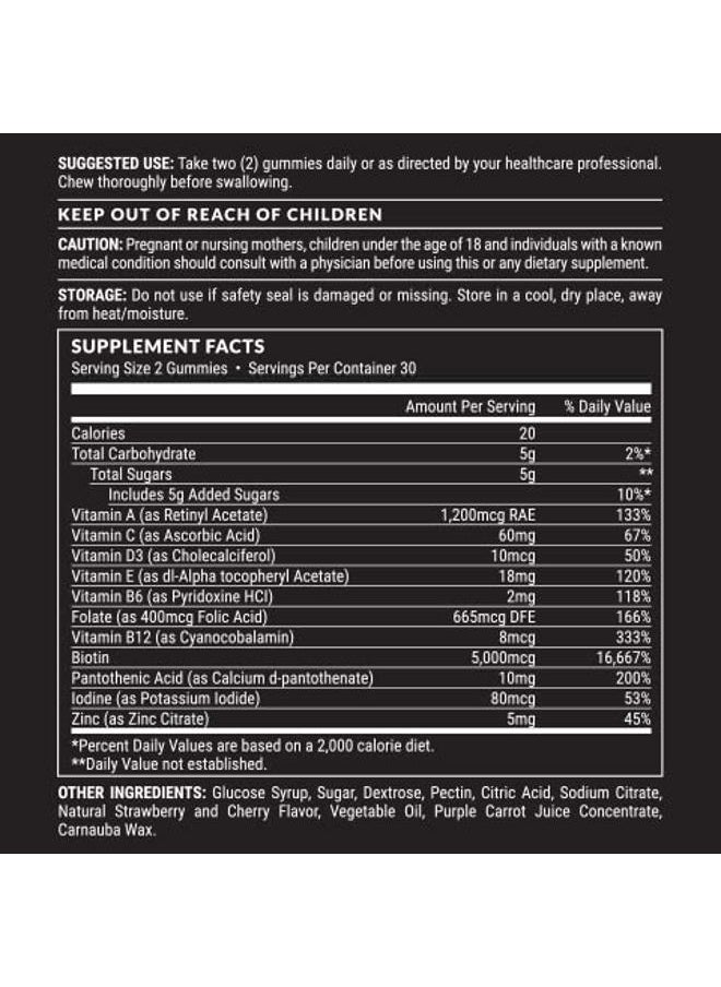 Pete & Pedro BIOTIN Gummies for Hair, Skin & Nails Growth for Women & Men |Hair Grow Supplement for Stronger Skin, & Nails | Cherry Biotin Gummy 5000mcg Per Serving | Seen on Shark Tank, 60 Count  - Image 5