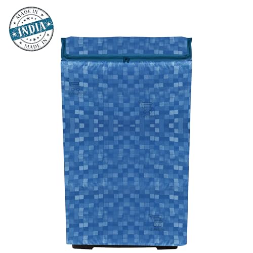 E-Retailer Washing Machine Cover for Top Load 5kg to 7.5kg | Waterproof Dustproof Cover with Zip Enclosure | Plain Fully Automatic Washer Protector for Indoor Outdoor Use | Size 23x23x35 Inch - Image 5