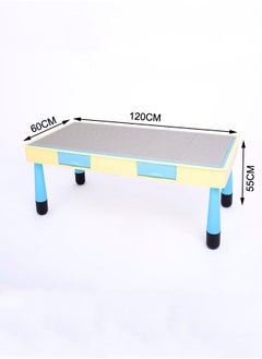 XIANGYU مجموعة مكتبية متعددة الوظائف للأطفال مكونة من مكعبات بناء وطاولة  - Image 2