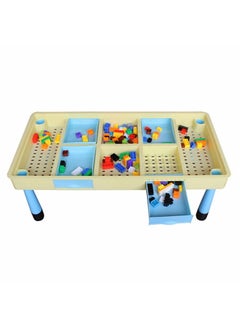XIANGYU مجموعة مكتبية متعددة الوظائف للأطفال مكونة من مكعبات بناء وطاولة  - Image 4