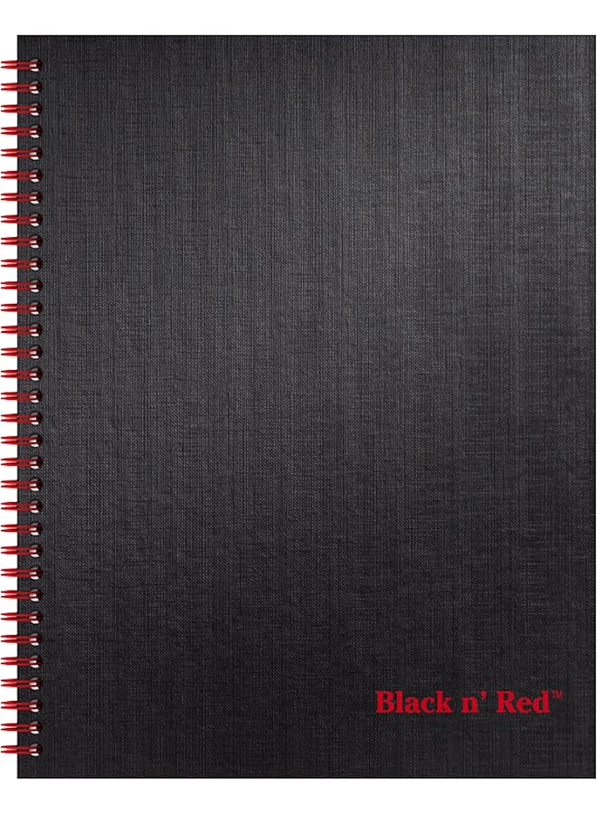 Black n' Red Notebook Hardcover Premium Optik Paper Scribzee App Compatible Environmentally Friendly Durable Spiral Binding 11" X 8 " 70 Double Sided Ruled Sheets 1 Count K67030 - Image 1