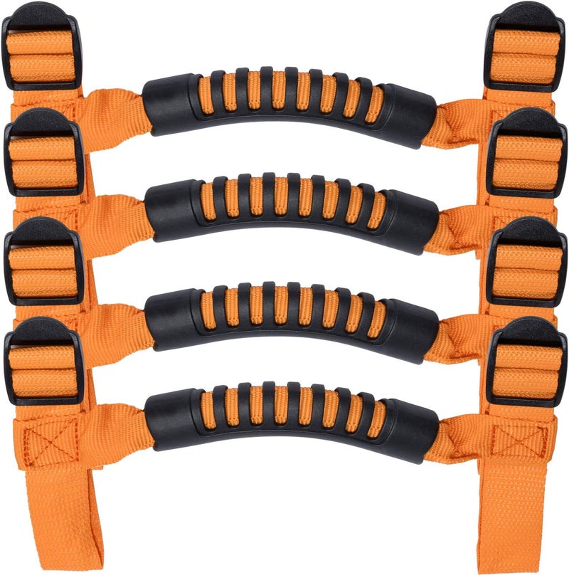 دانتي 4 × مقابض قضيب اللفة لجيب رانجلر YJ TJ JK JKU JL JLU سبورتس صحراء فريدوم روبيكون X وأونليميتد 1955-2024 2025 (برتقالي) - Image 1
