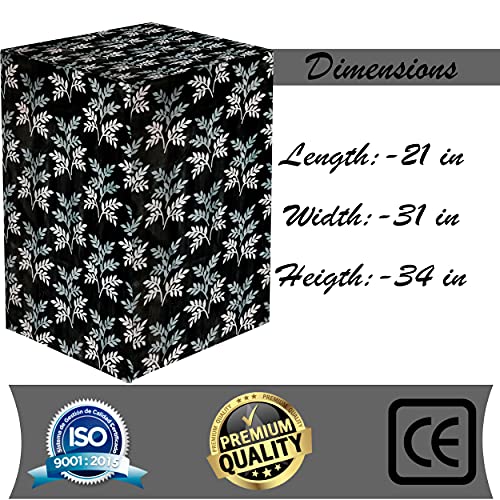 KANUSHI Industries® Washable & Dustproof Top Load Semi Automatic Washing Machine Cover (Suitable For 6 Kg, 6.5 kg, 7 kg, 7.5 kg) (VAR-WASMAC-BLACK-SMALL-LEVS-SEMI-01) - Image 3