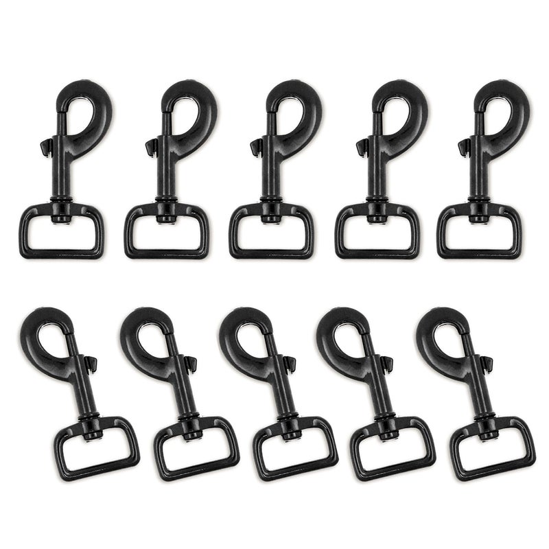 Mandala Crafts Swivel Snap Hooks Heavy Duty Trigger Clip Clasps for Dog Leashes, Bags, Backpacks, Straps, Harnesses, 10 Pieces 3.25 Inches Black