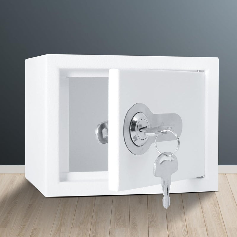 Ozone Ozone 2 Litres Manual Safe Locker for Home Office Manual Lock 1Way Unlocking Mechanical Key Size 115H x 150W x 120D mm Weight 08kg 2Year Warranty White  - Image 3