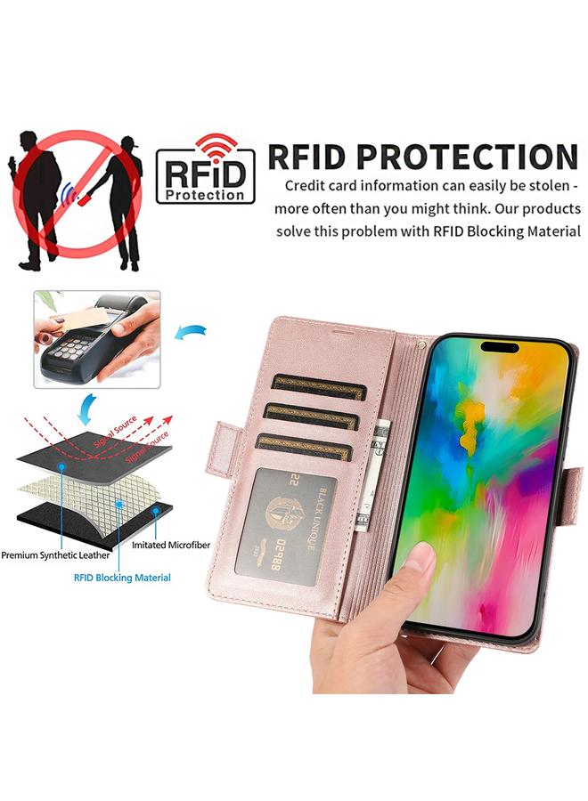 Zaboon Case For iPhone 11 Pro Side Buckle RFID Anti-theft Leather Phone Case - Image 3