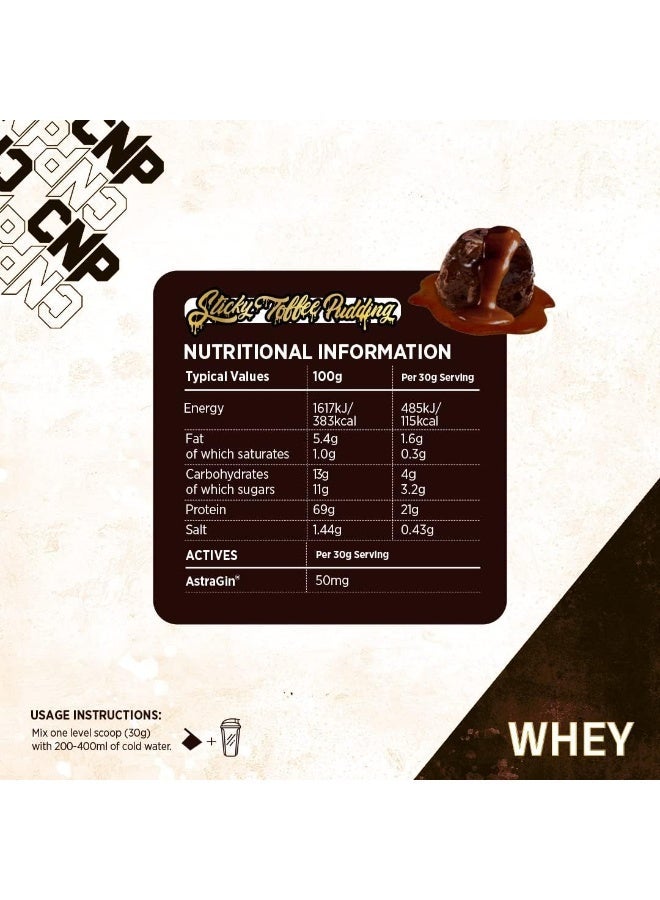 CNP Professional Premium Whey Protein Sticky Toffee Pudding 2kg 66 Servings – 21g Protein, Low Carb, Easy Digestion & Muscle Recovery - Image 2