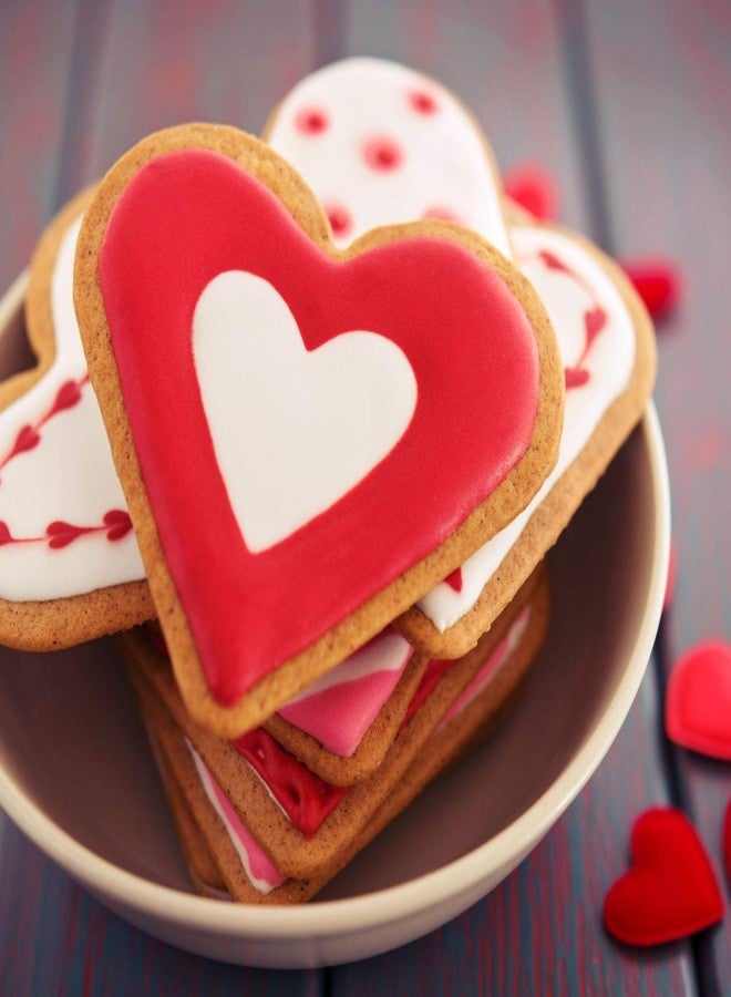 KAISHANE 3 Pcs Heart Cookie Cutters 2.1" 3.3" 4.3", Food-Grade Stainless Steel Heart Biscuit Cutter with Protective Red Top PVC for Valentine - Image 5
