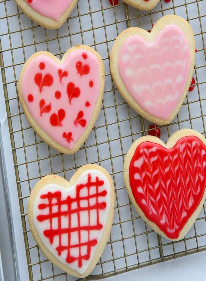 KAISHANE 3 Pcs Heart Cookie Cutters 2.1" 3.3" 4.3", Food-Grade Stainless Steel Heart Biscuit Cutter with Protective Red Top PVC for Valentine - Image 3