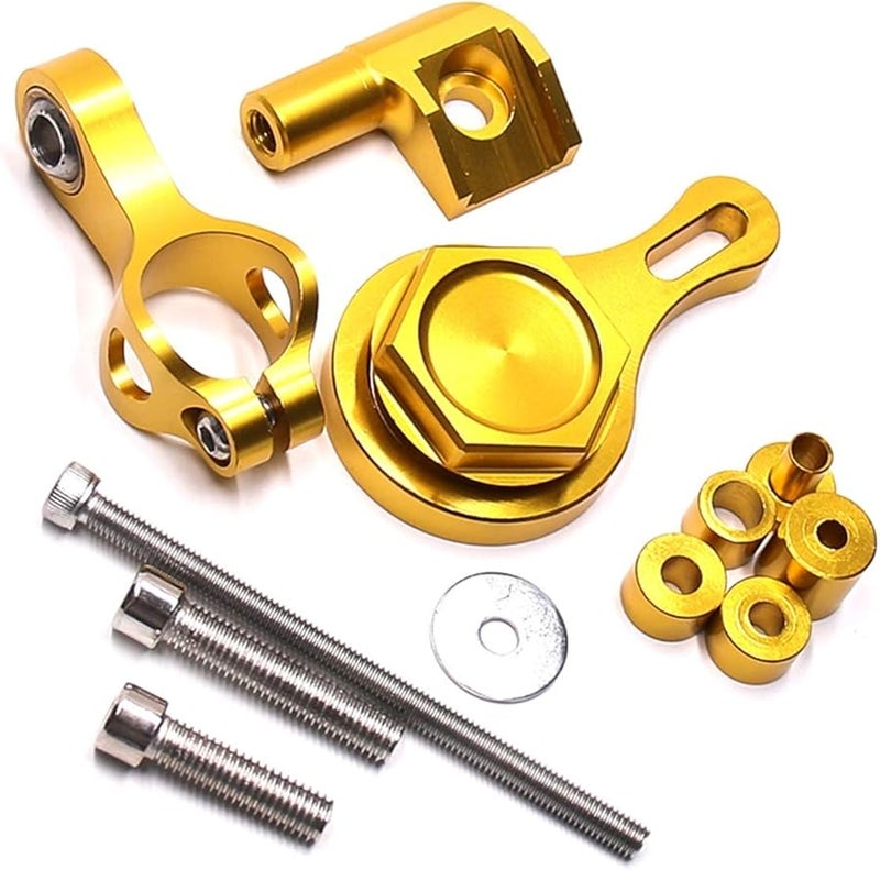 مثبت دوار دراجة نارية CNC مع مجموعة تركيب لـ YZF R6 2006-2017 و YZF R1 دعم ذهبي - Image 1