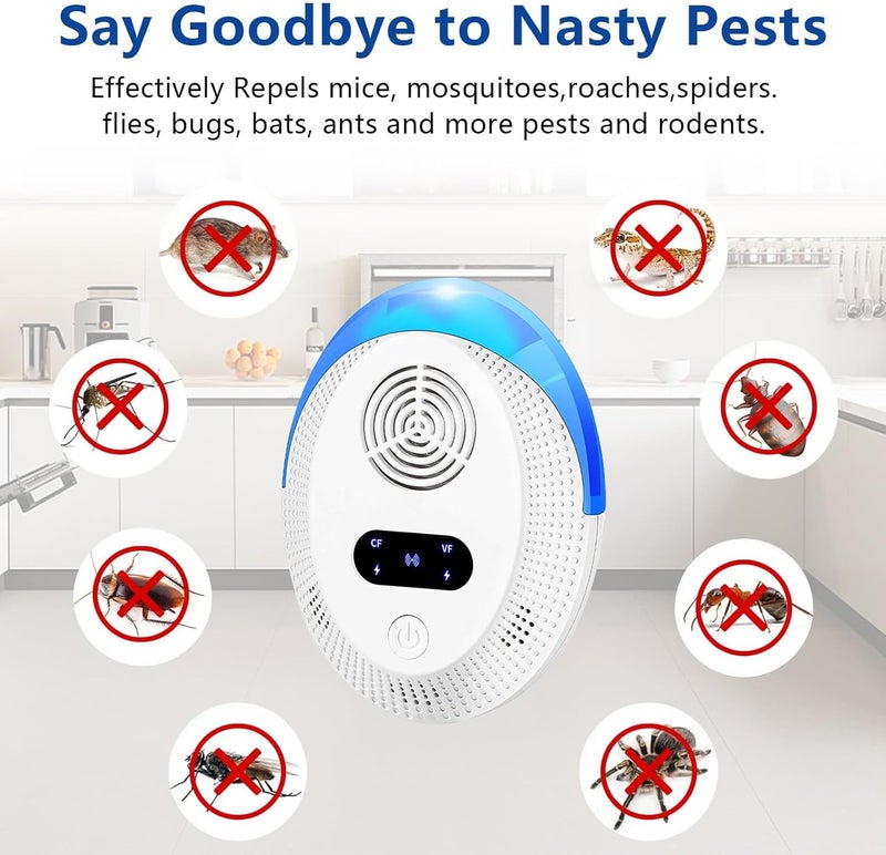 MAKINGTEC All usage compatible Mosquito Repellent, Electronic Pest Repeller Plug in for Mosquito,Mice,Roach,Spider,Insects, Indoor Pest Control for Living Room, Garage, Office, Hotel (4 Pack) Global light sturdy raw material - Image 2