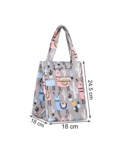 NFI essentials NFI essentials Printed Lunch Bag Thermal Portable Tiffin Bag for Food Travel & Picnic 8 LTR. Lunch Bag for Office Oxford Cloth Fabric Multicolor  - Image 4