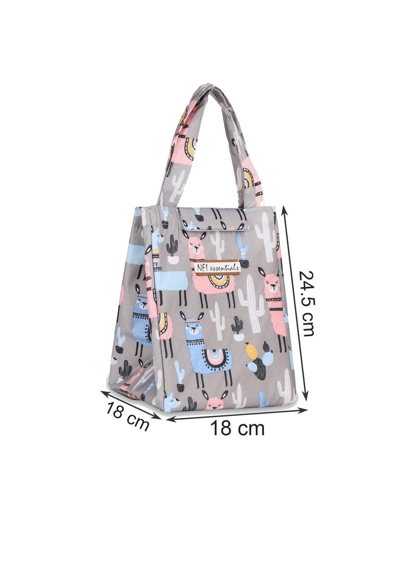 NFI essentials NFI essentials Printed Lunch Bag Thermal Portable Tiffin Bag for Food Travel & Picnic 8 LTR. Lunch Bag for Office Oxford Cloth Fabric Multicolor  - Image 4