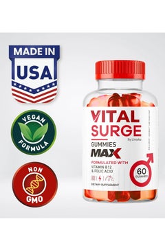 LIVORKA Vital Surge, Vital Surge Gummies for Men, Vital Surge Health Gummies, Vital Surge for Men, Vitale Surge, Vita Surge, Ital Source, Viral Surce Gummy for Men 60 Gummies  - Image 2