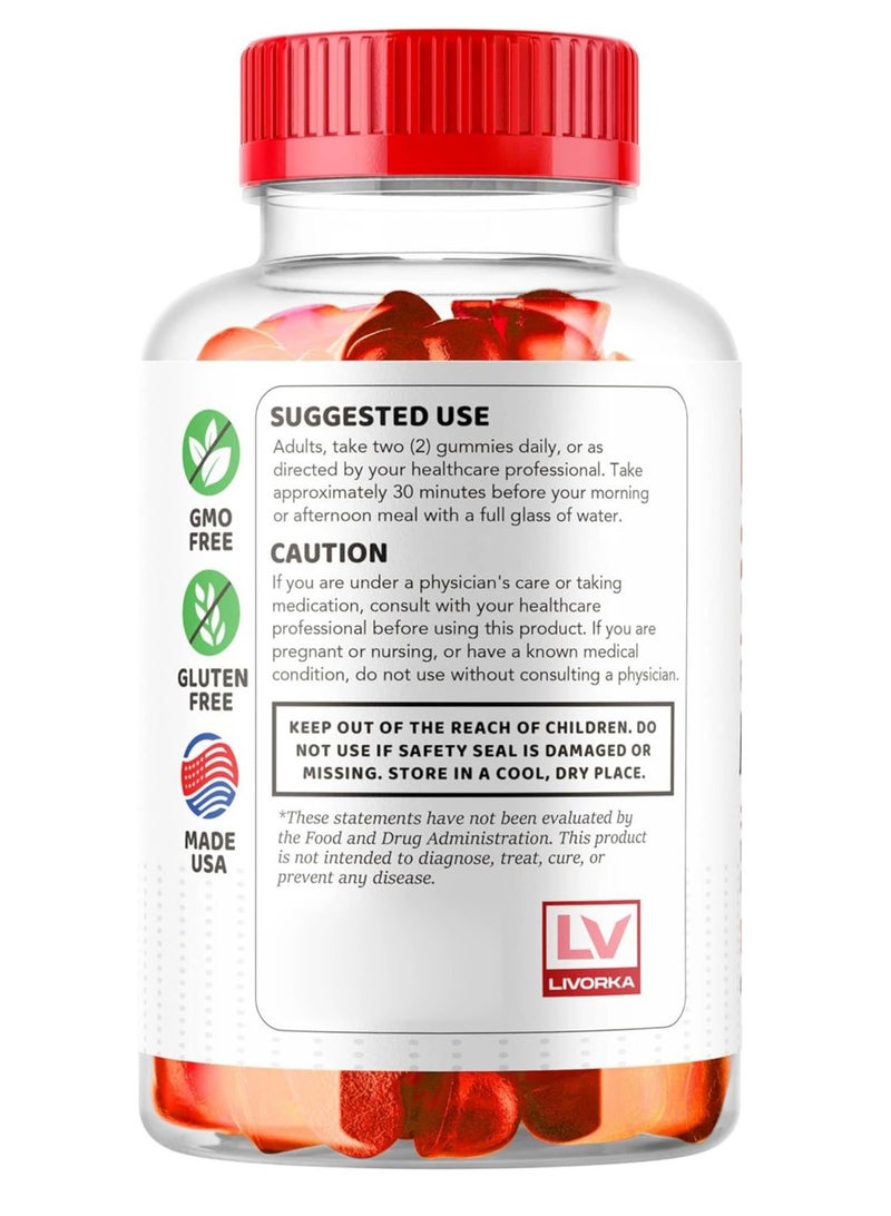 LIVORKA Vital Surge  Gummies  Max For mulated With Viatamin B12 Folic Acid 60 Gummies Dietary Supplement - Image 3