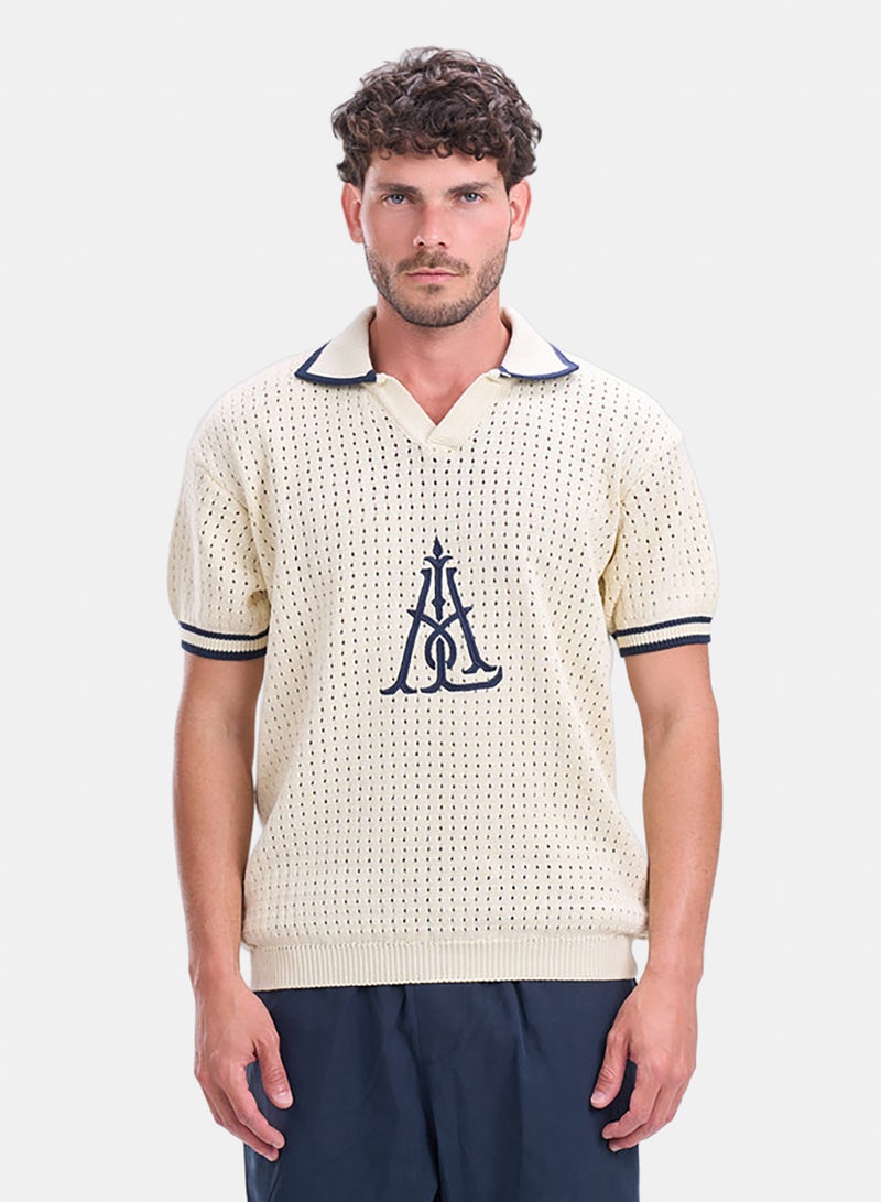 bowline Embrodiered Polo V Knitwear - Image 1