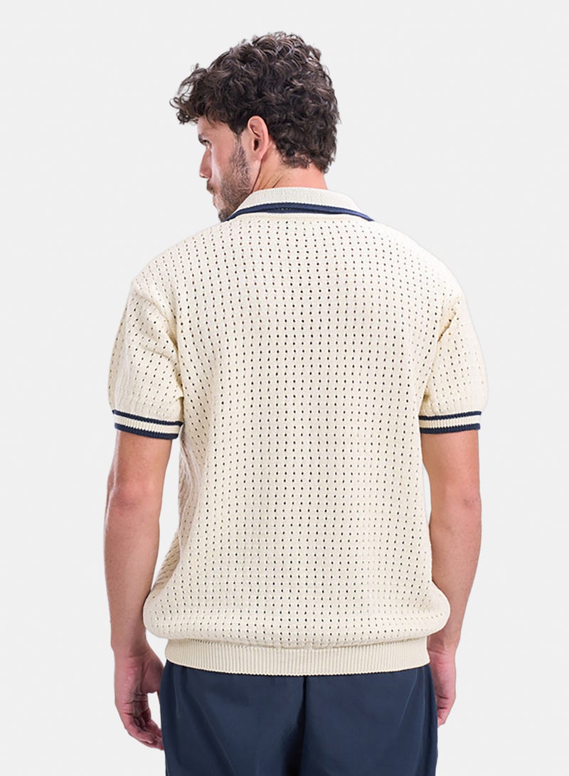 bowline Embrodiered Polo V Knitwear - Image 2