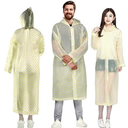 HACER EVA Rain Coat Waterproof with Hood Transparent Water Resistant Rainwear Bike Rainsuit for Men & Women (Universal, Random) - Image 1