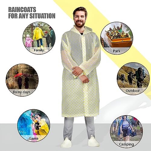 HACER EVA Rain Coat Waterproof with Hood Transparent Water Resistant Rainwear Bike Rainsuit for Men & Women (Universal, Random) - Image 4