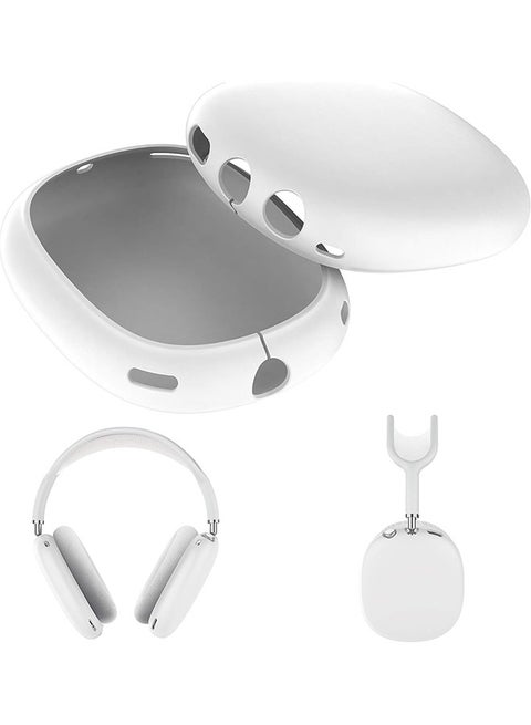 AirPods Max Headphones Case Cover, Soft TPU Anti Scratch Protective Cover for AirPod Max,Airpods Max Headphones Skin Accessories Protector Case,White
