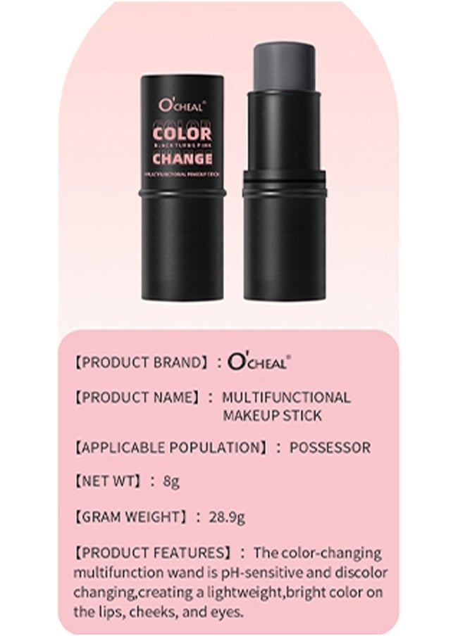 OCHEAL - 3 in 1 Color Change Eyes & Lip & Blush- Moisturizing And Long Lasting,Natural & Flash Creamy,Temperature Color Changing Blush Stick - Image 1