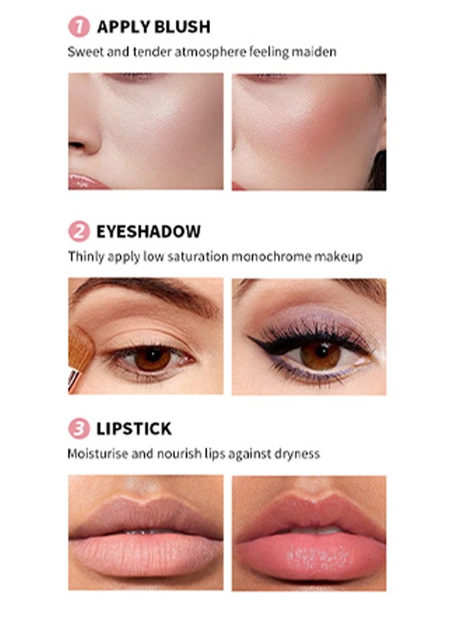 OCHEAL - 3 in 1 Color Change Eyes & Lip & Blush- Moisturizing And Long Lasting,Natural & Flash Creamy,Temperature Color Changing Blush Stick - Image 1