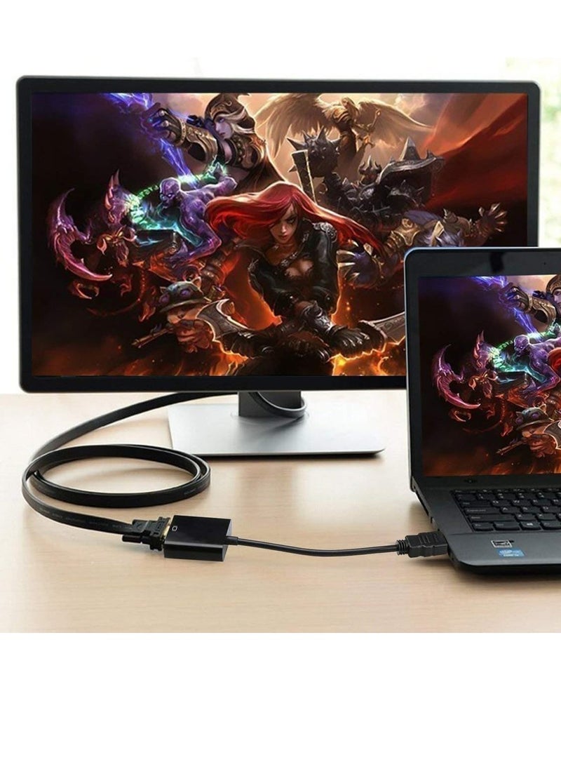 ELTRAZONE - HDMI to VGA Adapter Cable, HDMI Male to VGA Female Converter, Gold-Plated Connectors – Extension for PC, Laptop, Monitor, Projector, HDTV – High-Quality Video Output, Durable and Easy to Use - Image 1