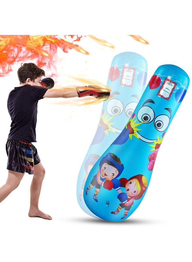 Punching Bag for Kids, Free Standing Boxing Bag for Bounce Back Focus Punching Bag for Practicing Karate, Taekwondo, De-Stress Boxing Bag for Kids(125) - Image 3