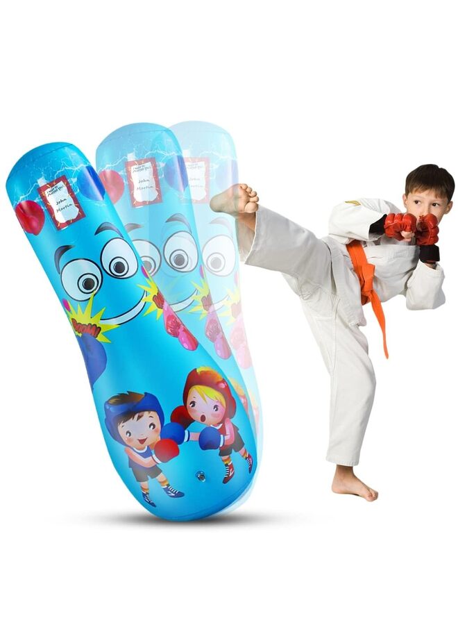 Punching Bag for Kids, Free Standing Boxing Bag for Bounce Back Focus Punching Bag for Practicing Karate, Taekwondo, De-Stress Boxing Bag for Kids(125) - Image 1