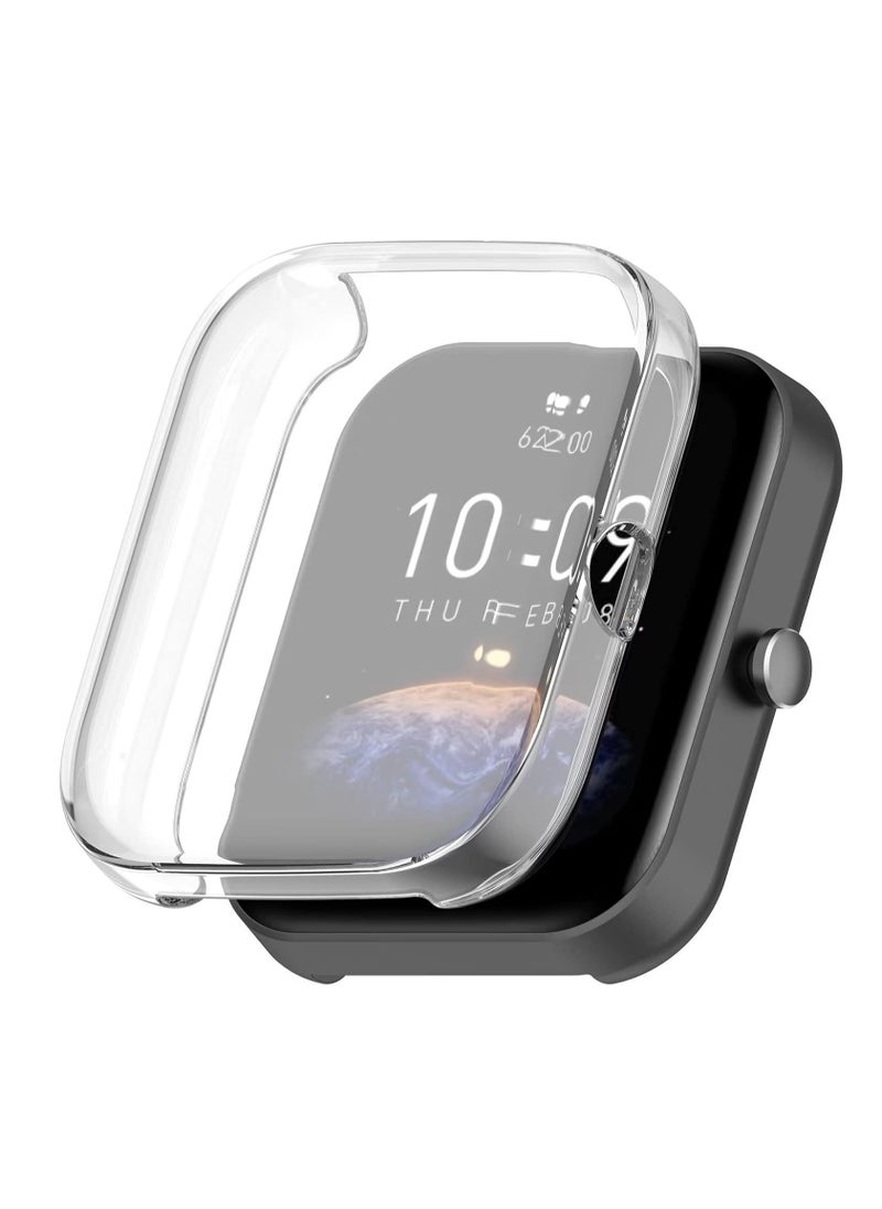 ماركة غير محددة - Case Compatible with Amazfit watch Bip 3 Case All-Around Screen Protector Watch Soft TPU Shockproof Cover Slim Guard Thin Bumper Shell Protector (Clear) - Image 1