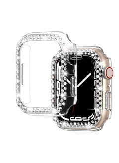 ase for Series 8 45mm & Series 7 45mm with Screen Protector Hard PC Bling Bumper Shiny Crystal Diamond Rhinestone Protective Cover for iWatch 8 7 Accessories 45mm Women, Clear+Clear - pzsku/Z91EE0A37B32F30D599BDZ/45/_/1739653937/b758248f-027d-4354-ba71-1b5b0f4ef877