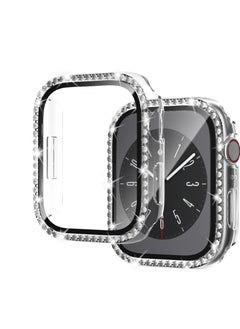 ase for Series 8 45mm & Series 7 45mm with Screen Protector Hard PC Bling Bumper Shiny Crystal Diamond Rhinestone Protective Cover for iWatch 8 7 Accessories 45mm Women, Clear+Clear - pzsku/Z91EE0A37B32F30D599BDZ/45/_/1739653948/7867722e-44fe-4940-8b90-df907df6dbe1