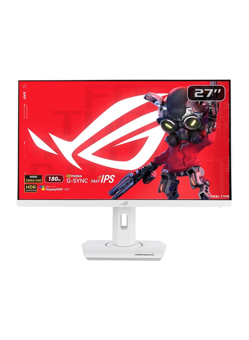 أسوس شاشة ألعاب ROG Strix XG27ACS-W USB من النوع C، شاشة IPS سريعة مقاس 27 بوصة WQHD، معدل تحديث 180 هرتز، وقت استجابة 1 مللي ثانية (GtG)، تقنية NVIDIA G-Sync وAMD FreeSync، 90LM09Q1-B01170 - Image 1