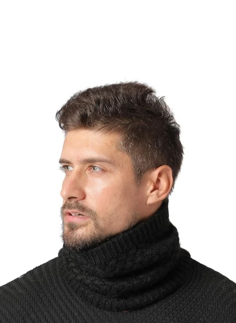 قطعتان من وشاح الرقبة الصوفي للجنسين، وشاح دائري مزدوج الطبقات، مقاوم للرياح، وشاح شتوي لا متناهي - Image 3