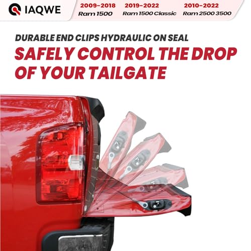 IAQWE Truck Tailgate Assist Shock 43301 Compatible with 2009-2018 Dodge Ram 1500, 2010-2024 Dodge Ram 2500/3500, 2019-2024 Dodge Ram 1500 Classic - Image 5